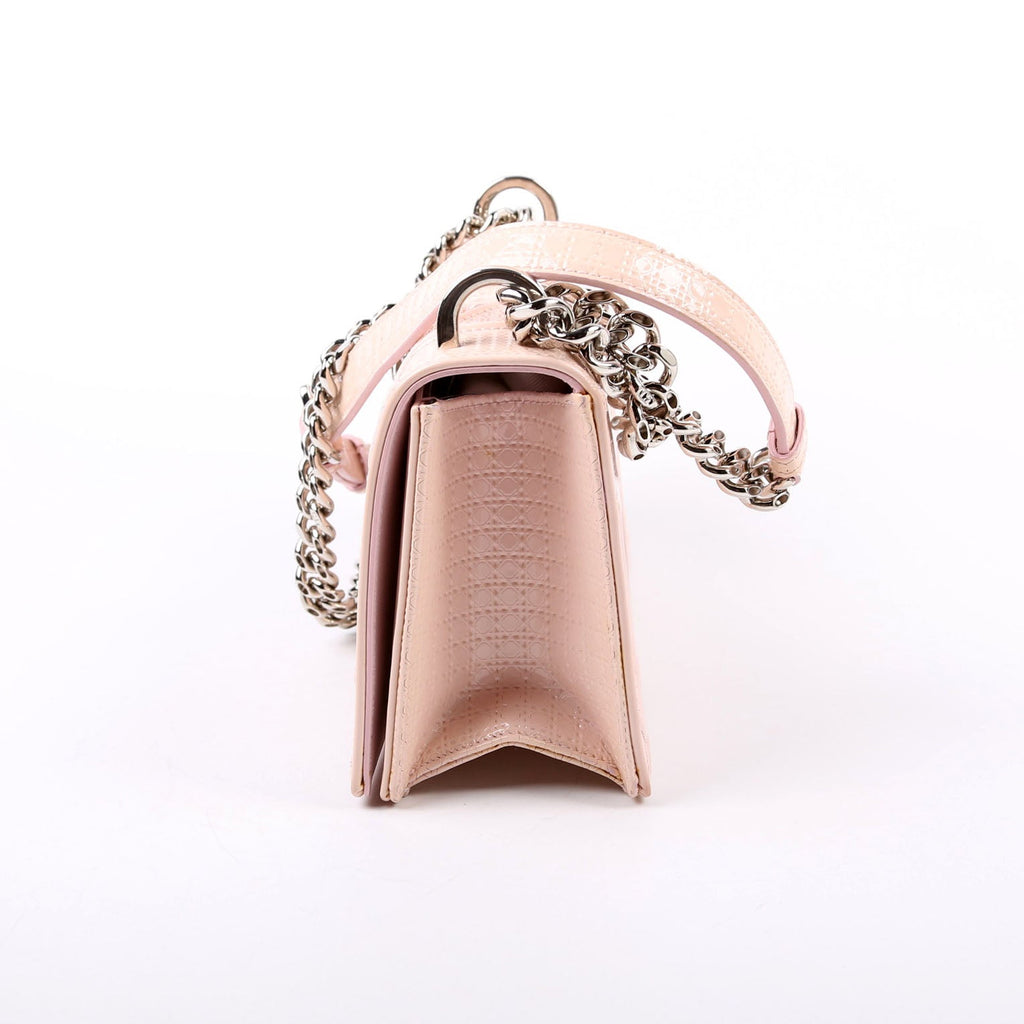 Dior Diorama Patent Micro-Cannage Pink