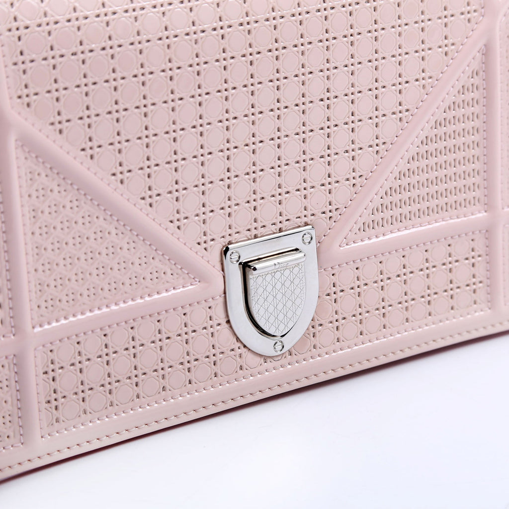 Dior Diorama Patent Micro-Cannage Pink