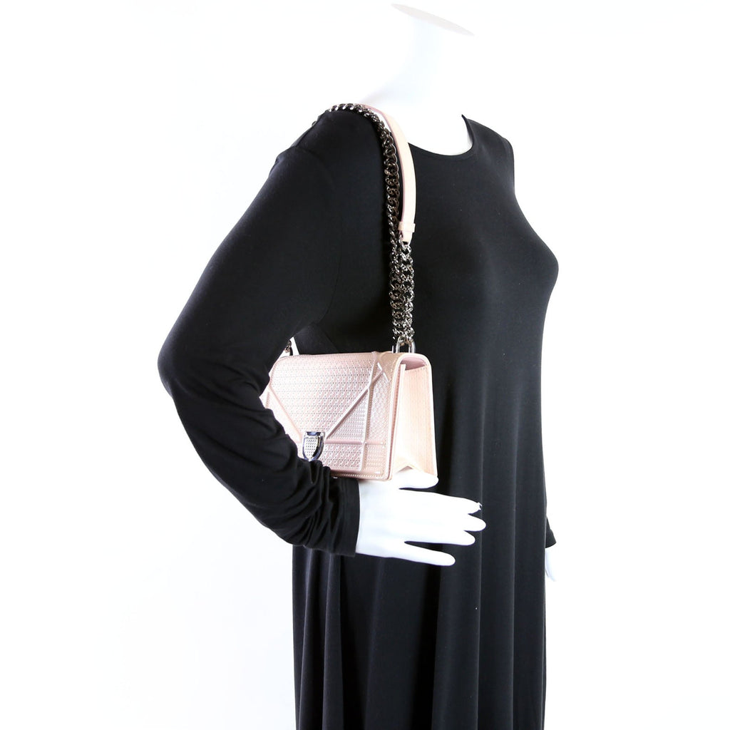 Dior Diorama Patent Micro-Cannage Pink