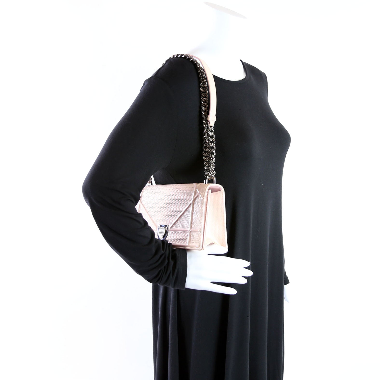 Dior Diorama Patent Micro-Cannage Pink