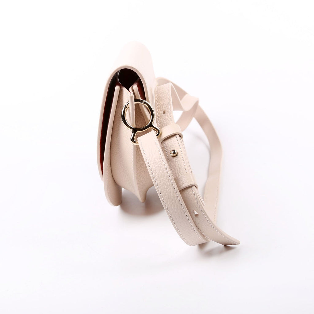 By My Side Embossed Logo Shoulder Bag Pink