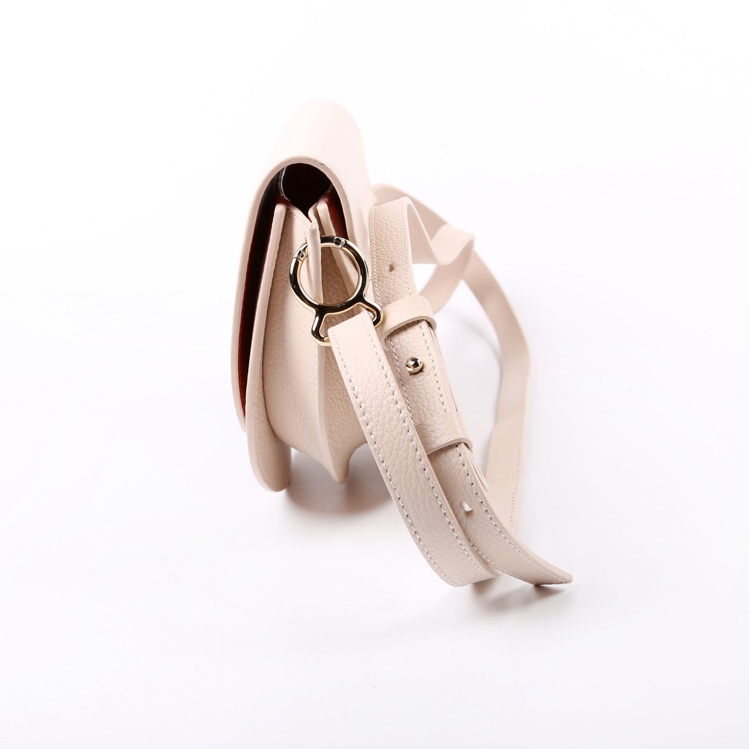 By My Side Embossed Logo Shoulder Bag Pink