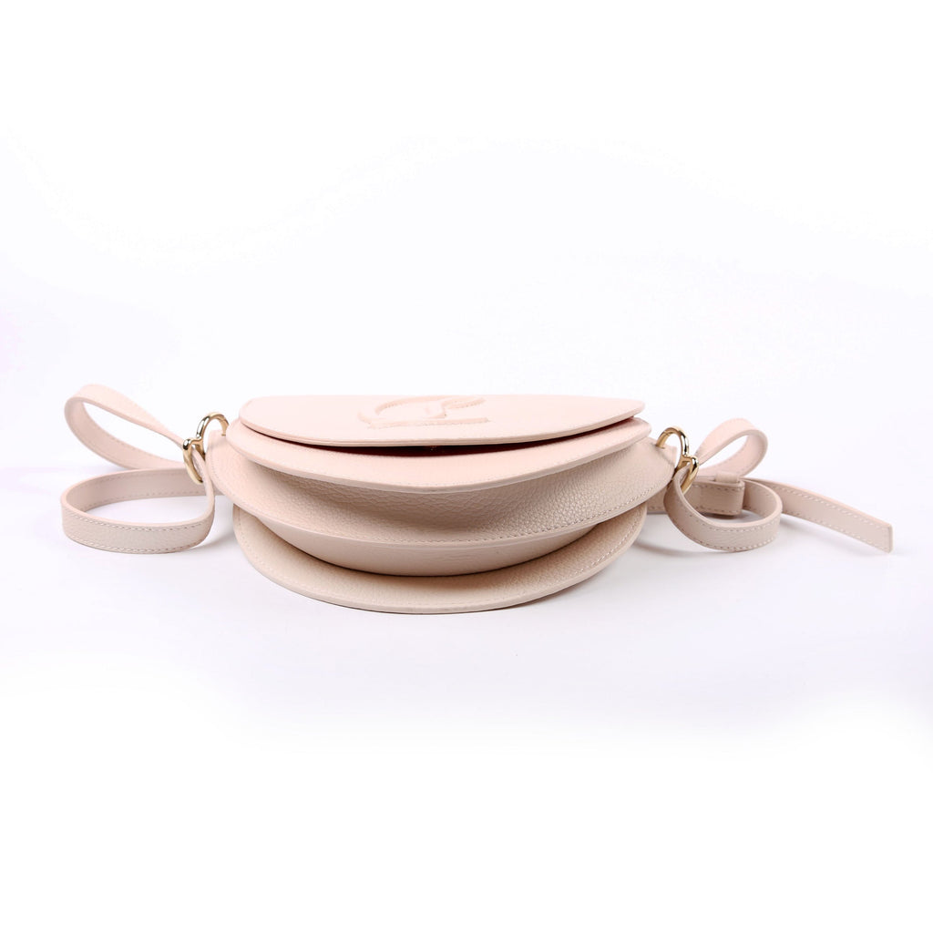 By My Side Embossed Logo Shoulder Bag Pink