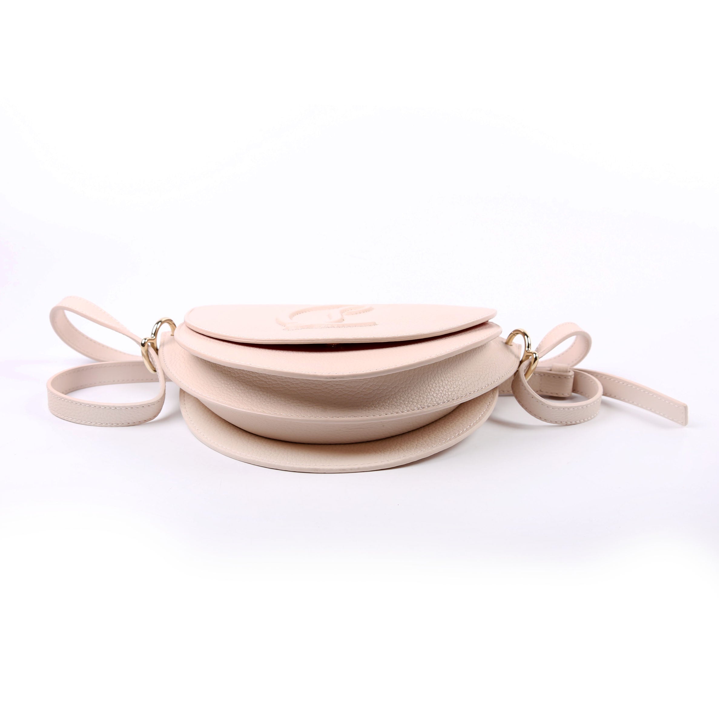 By My Side Embossed Logo Shoulder Bag Pink