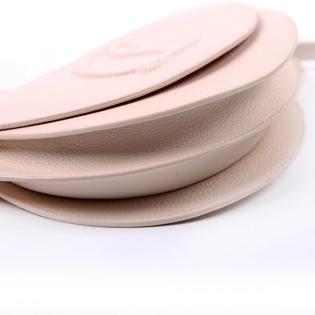 By My Side Embossed Logo Shoulder Bag Pink