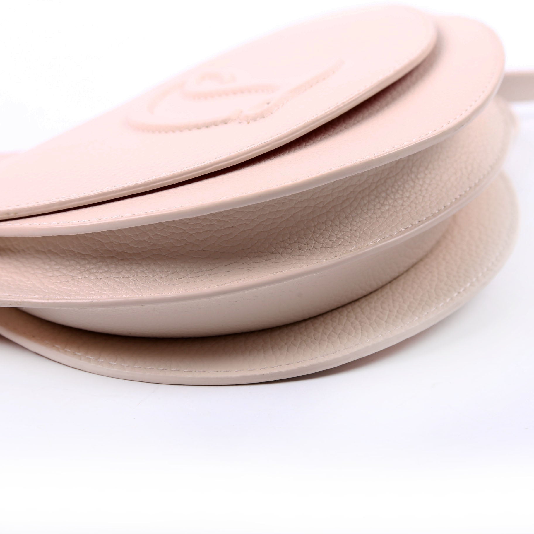 By My Side Embossed Logo Shoulder Bag Pink