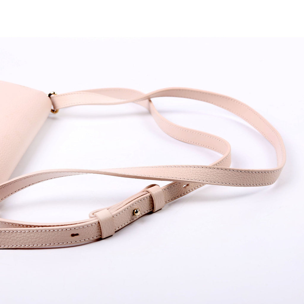 By My Side Embossed Logo Shoulder Bag Pink