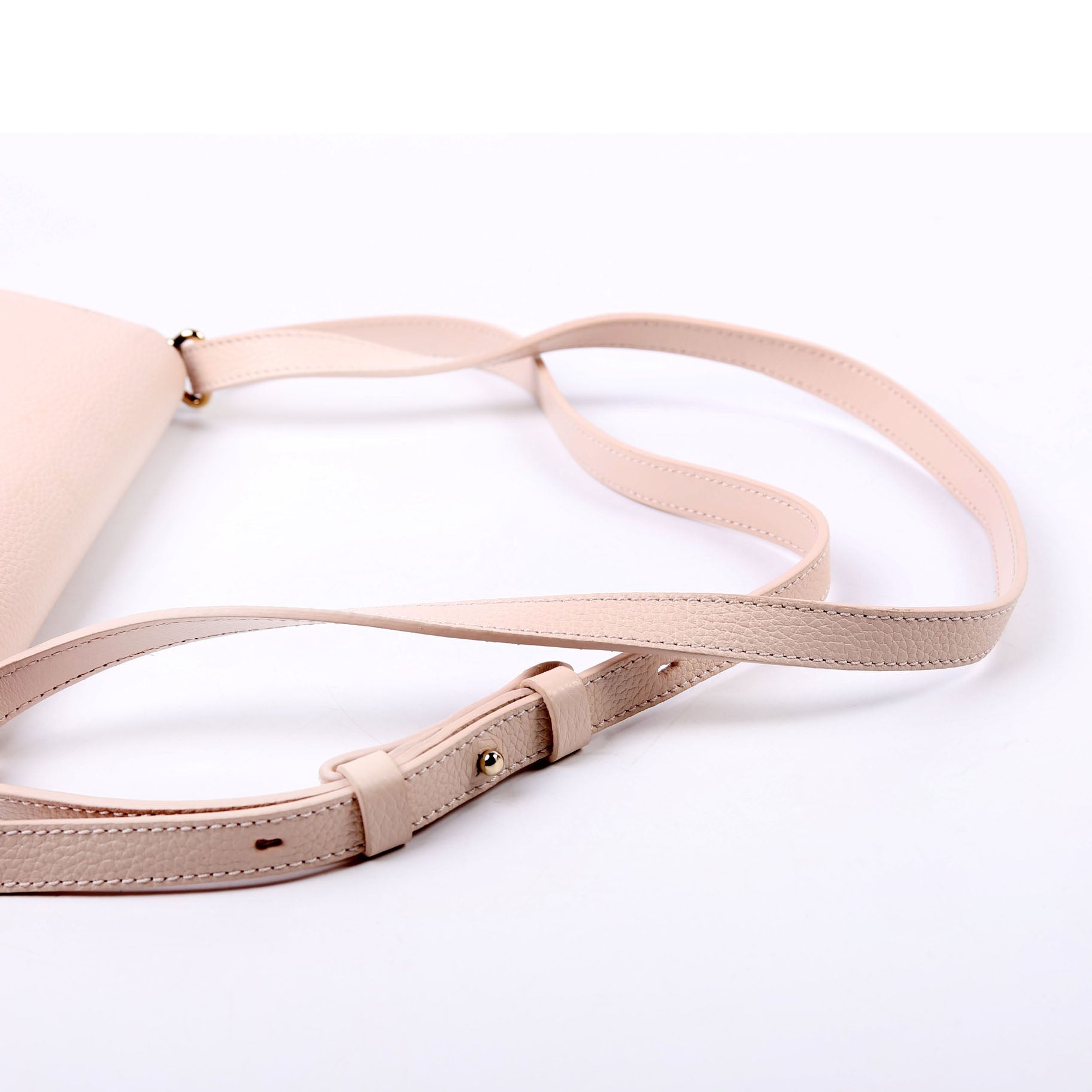 By My Side Embossed Logo Shoulder Bag Pink