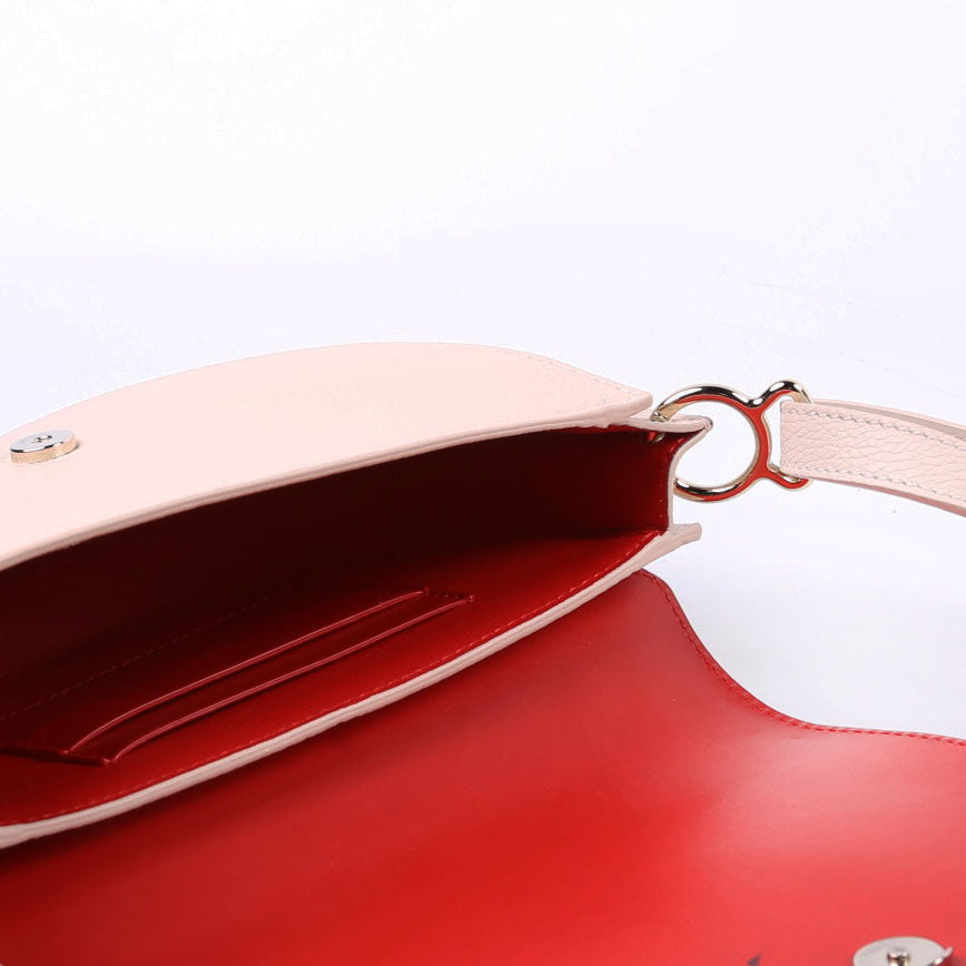 By My Side Embossed Logo Shoulder Bag Pink