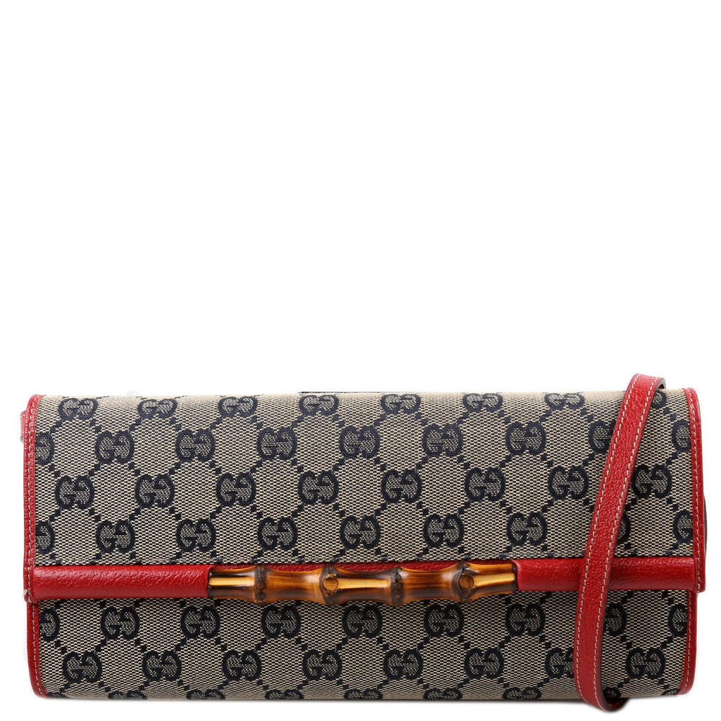 117594 GG Canvas Bamboo Clutch