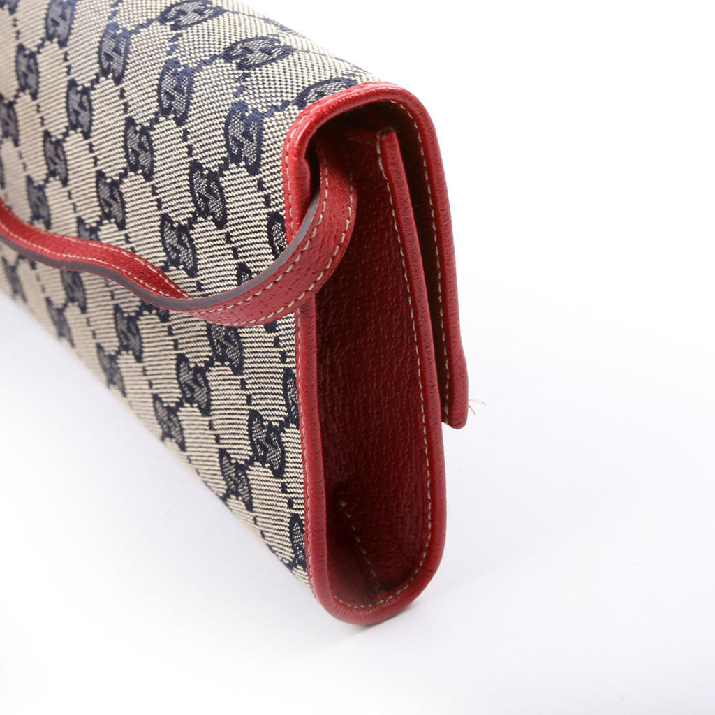 117594 GG Canvas Bamboo Clutch