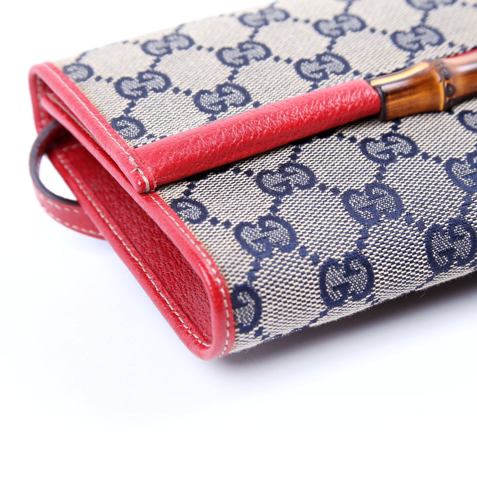 117594 GG Canvas Bamboo Clutch