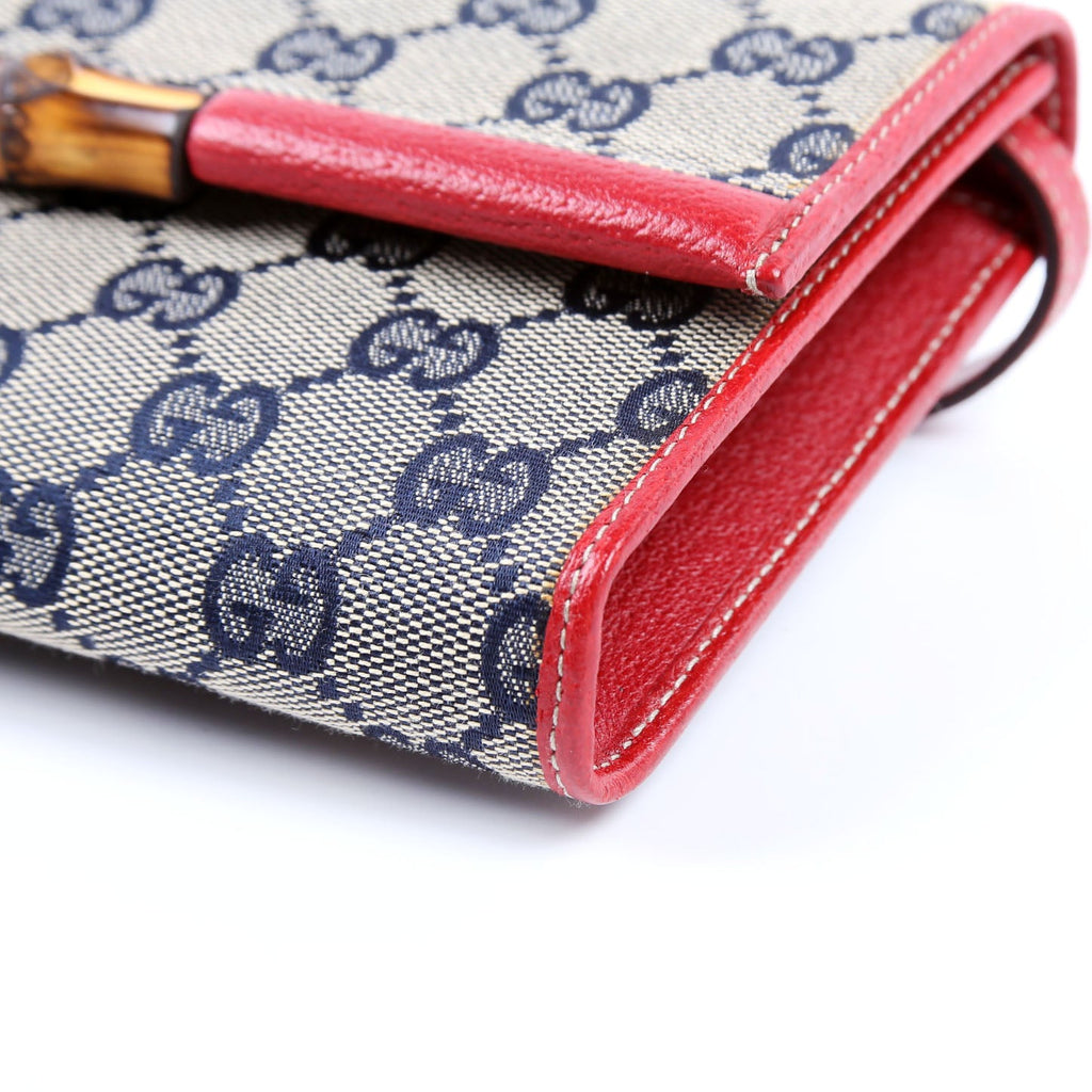 117594 GG Canvas Bamboo Clutch