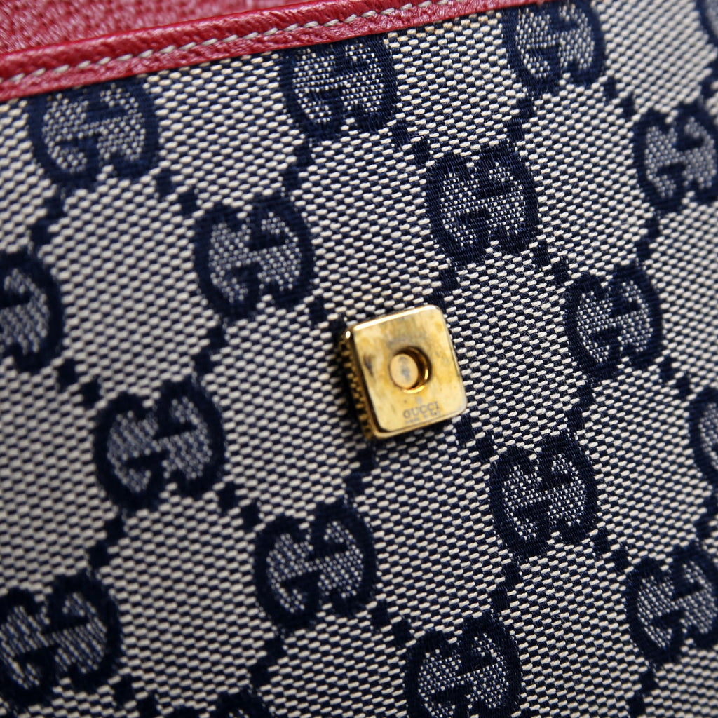 117594 GG Canvas Bamboo Clutch
