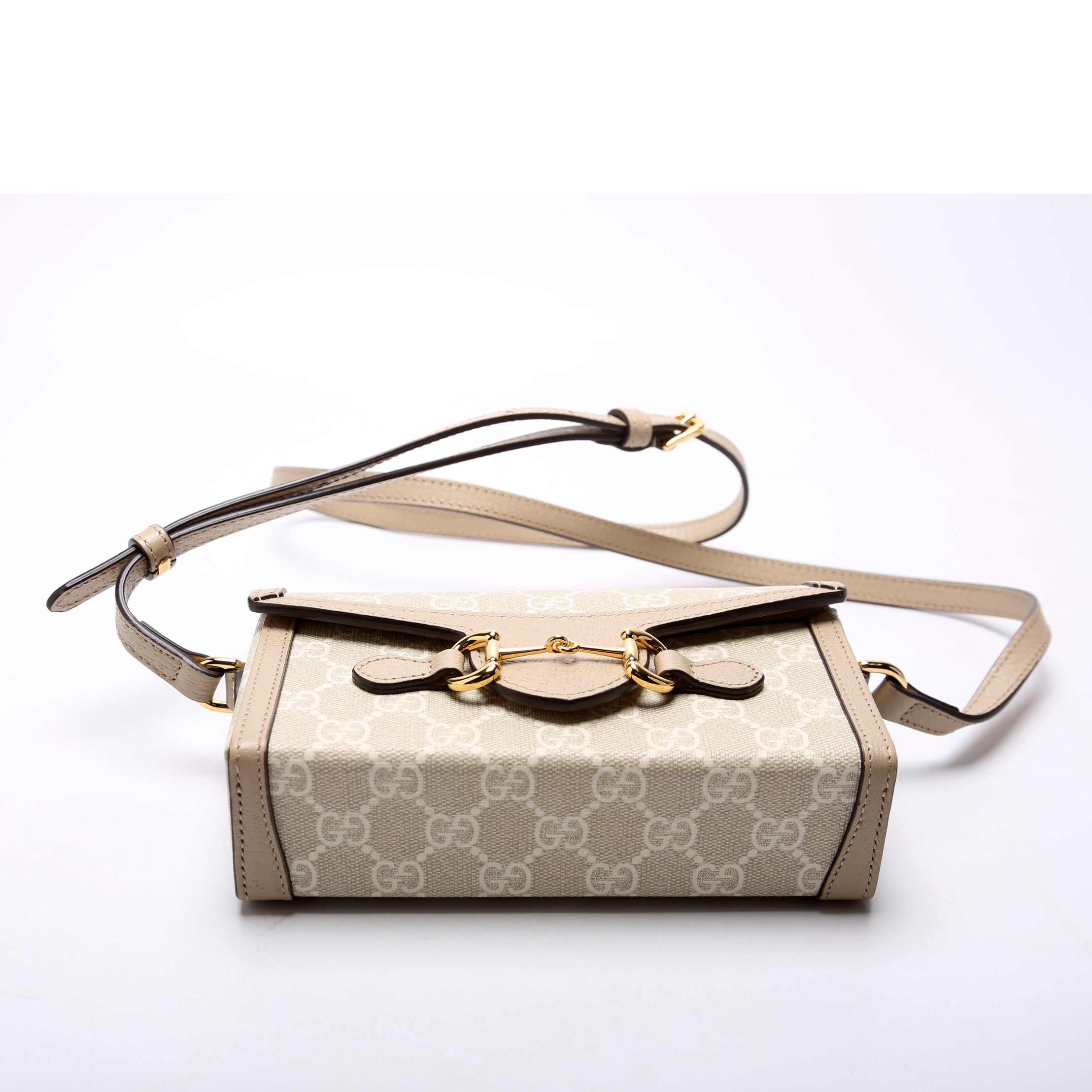 699296 1955 Horsebit Mini Bag Beige