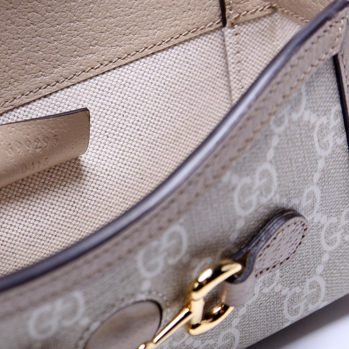 699296 1955 Horsebit Mini Bag Beige