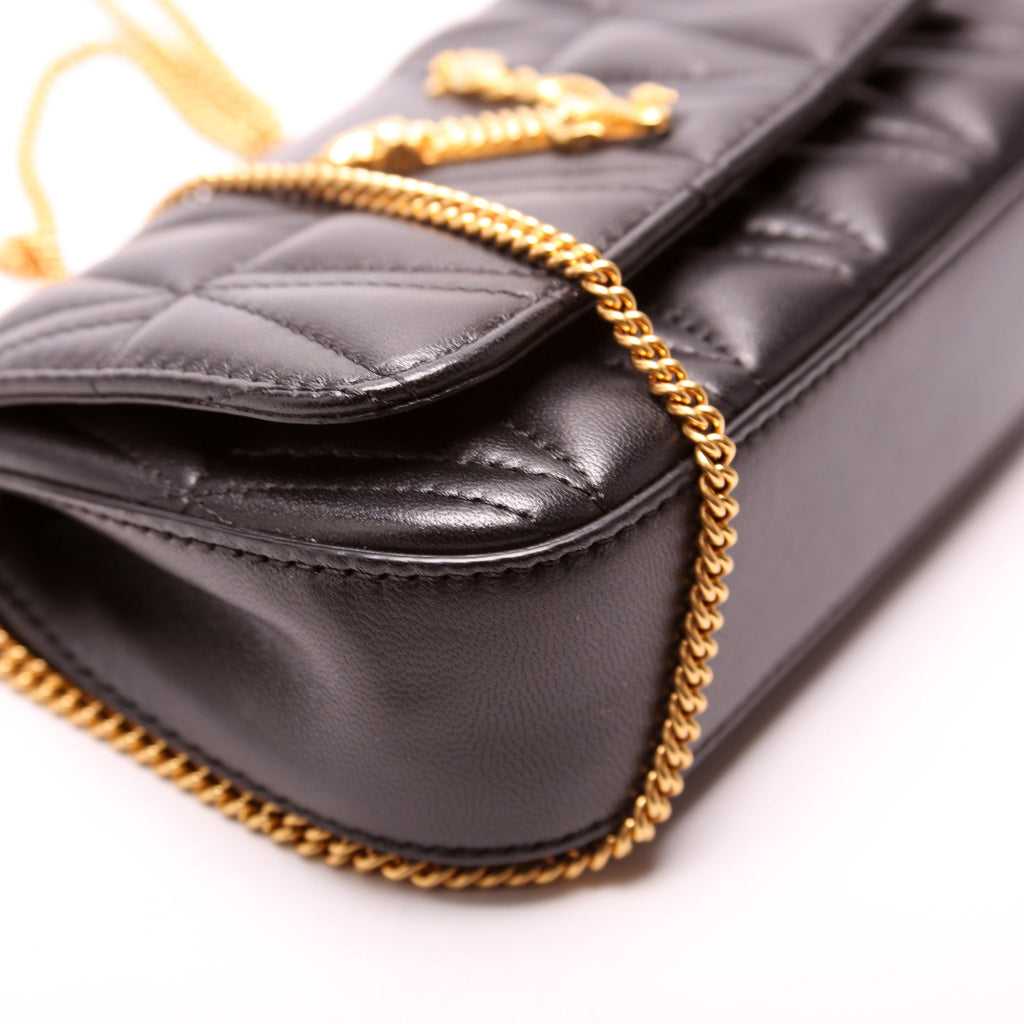 Virtus Quilted Leather Chain Bag Black