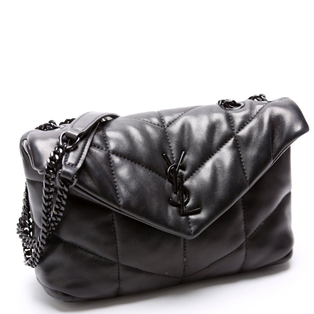 759337 Loulou Toy Quilted Lambskin Black