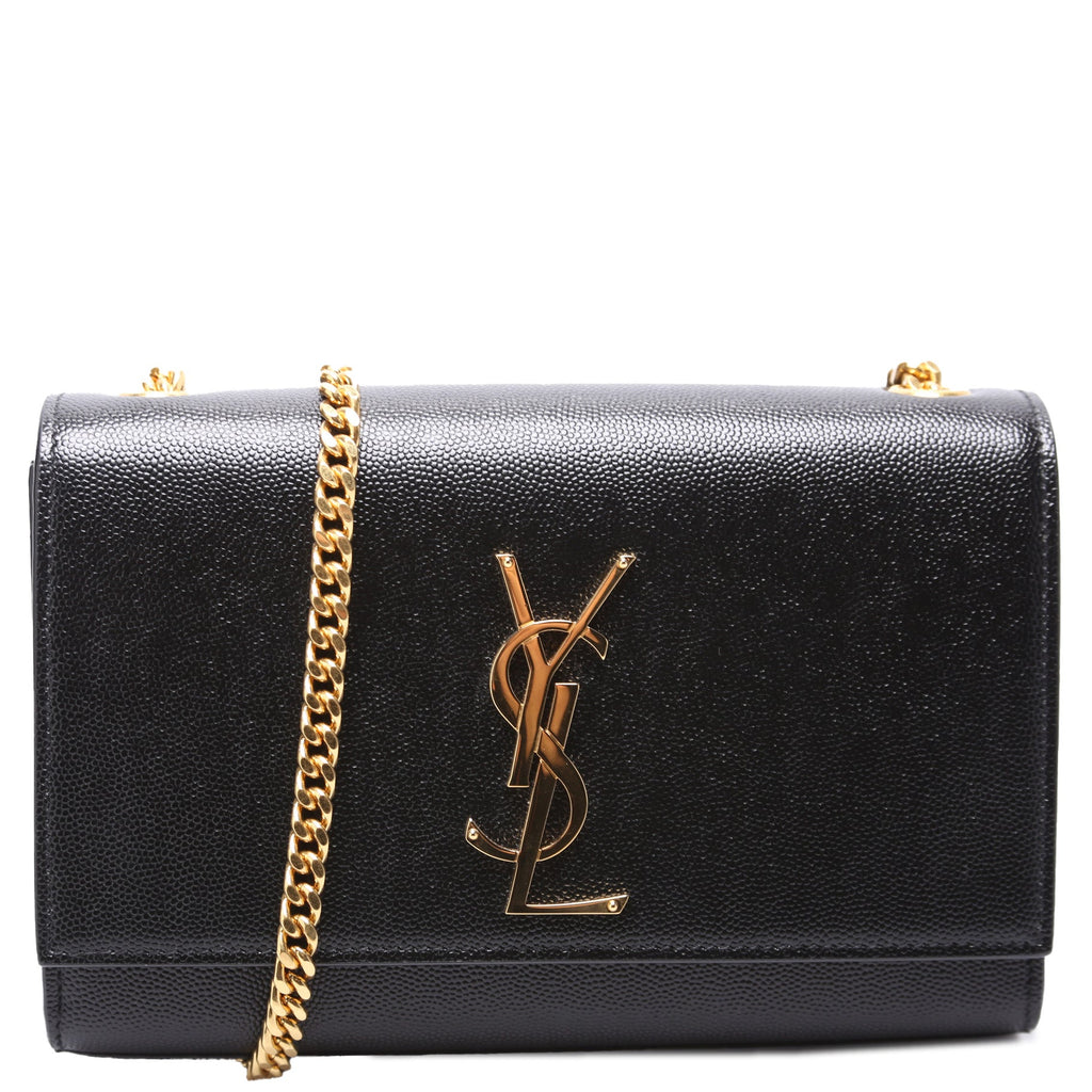 354121 Kate Satchel Small Grain De Poudre Black