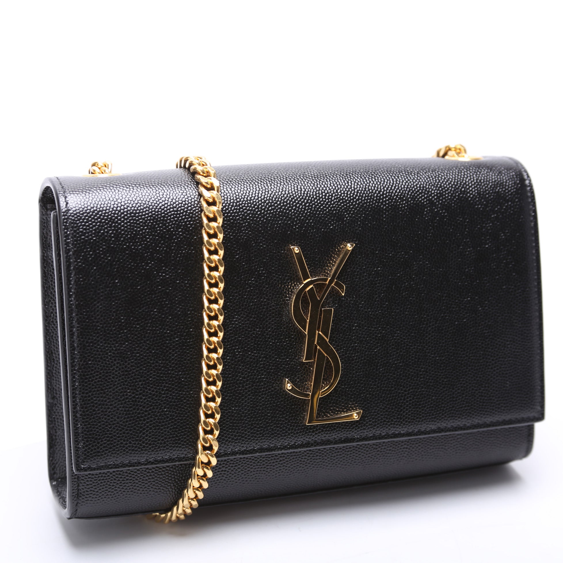 354121 Kate Satchel Small Grain De Poudre Black