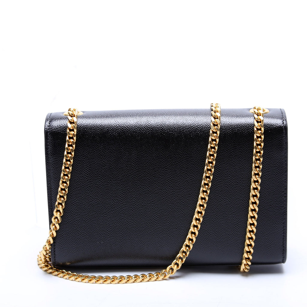 354121 Kate Satchel Small Grain De Poudre Black