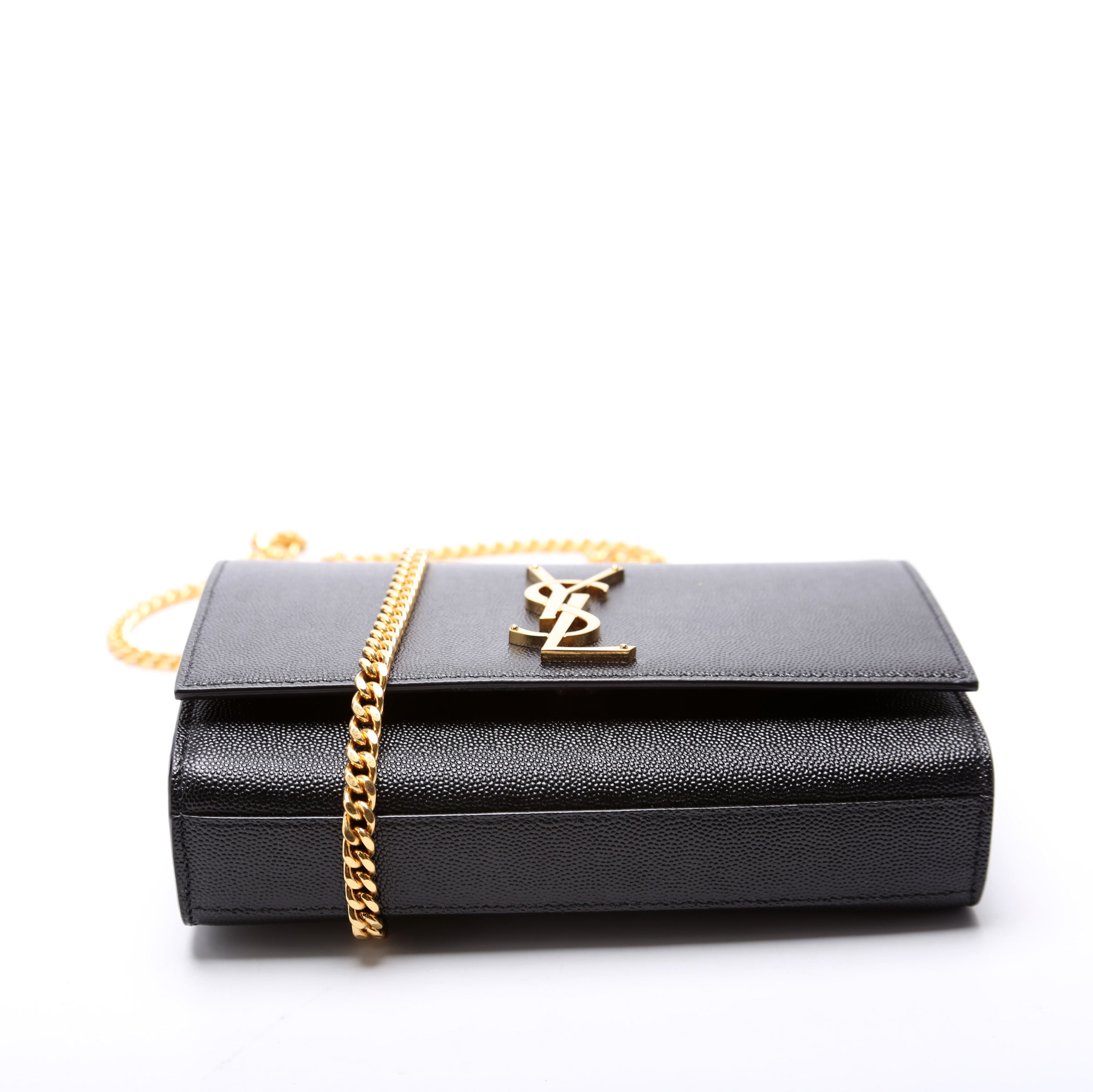 354121 Kate Satchel Small Grain De Poudre Black