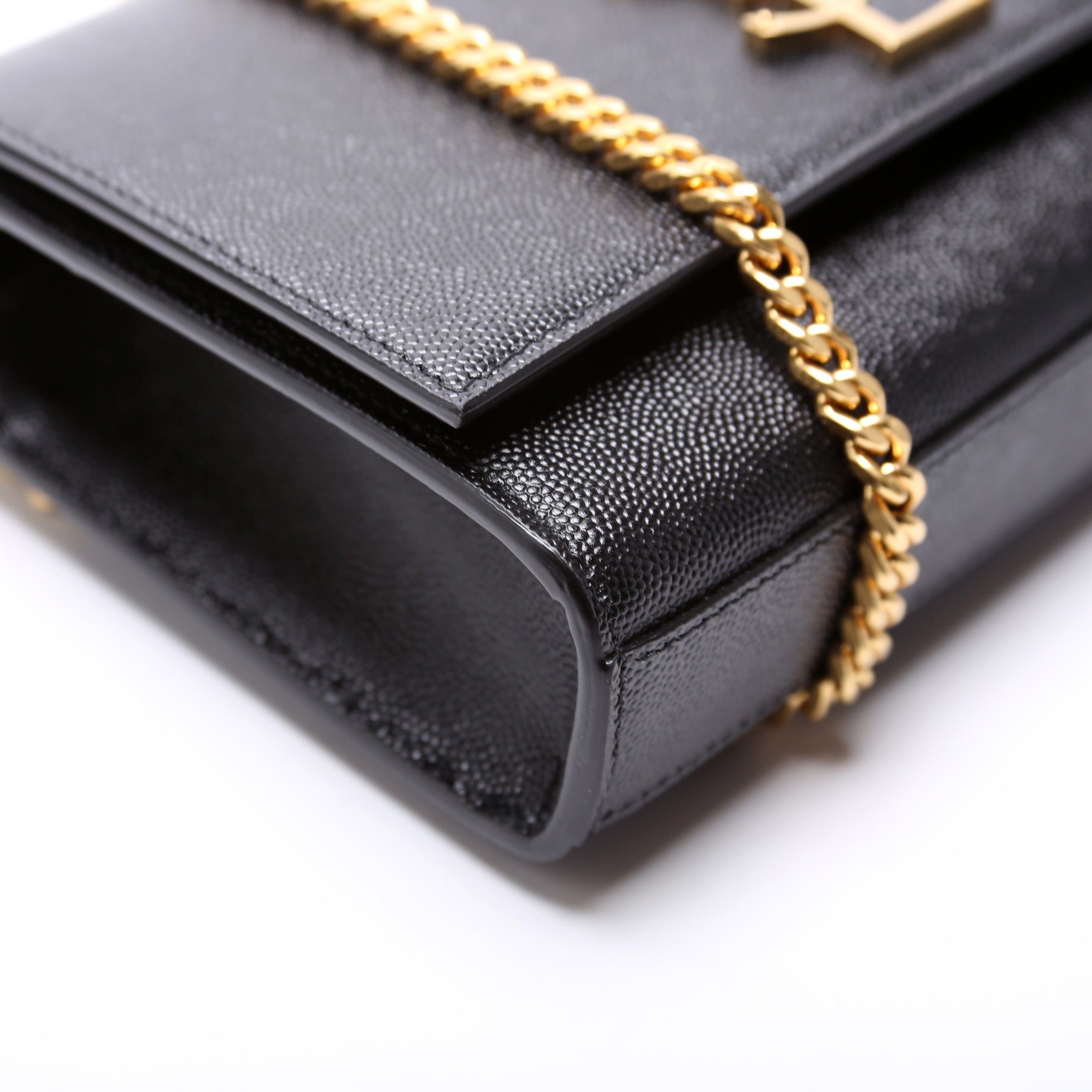 354121 Kate Satchel Small Grain De Poudre Black
