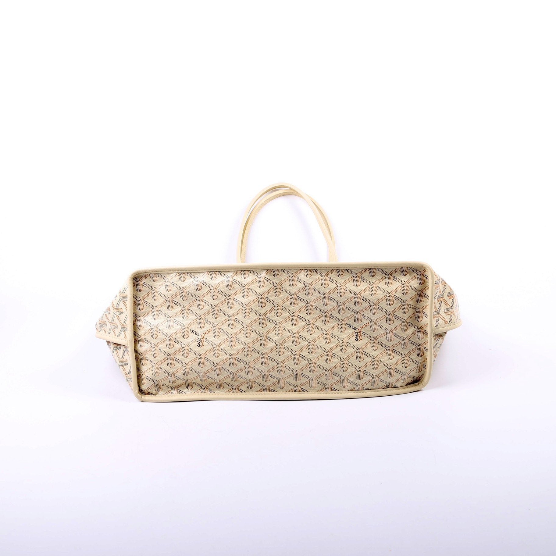 Anjou PM Seahorse Embroidered Canvas/Calfskin Cream