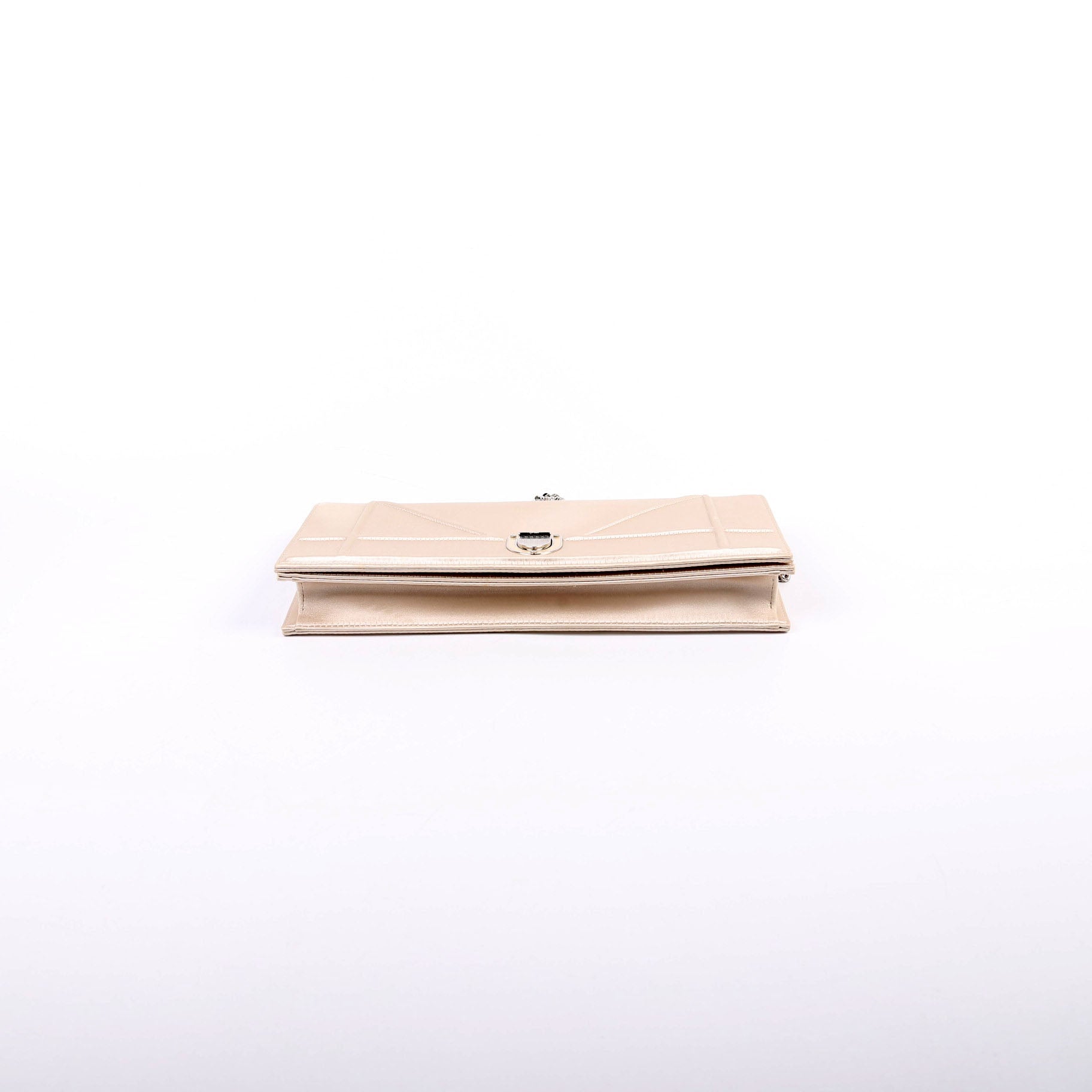 Diorama Wallet On Chain Satin Champagne