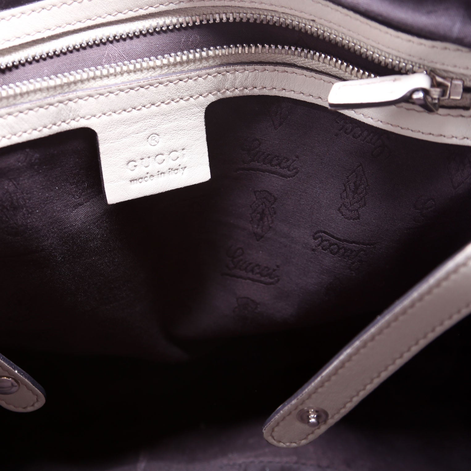 232963 Guccissima GG Twins Medium Tote White
