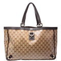 293580 GG Crystal Abbey D Ring Large Tote Brown