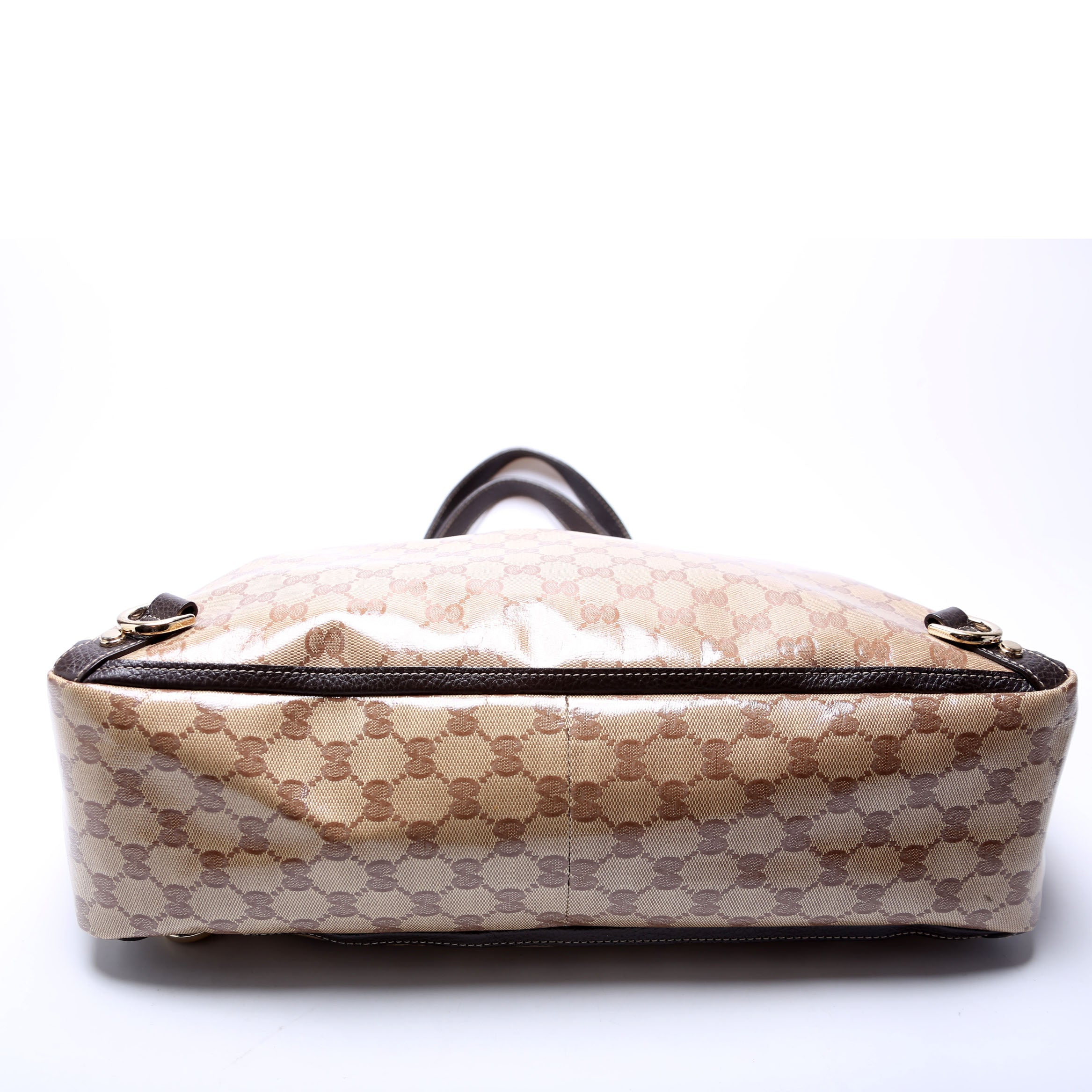 293580 GG Crystal Abbey D Ring Large Tote Brown
