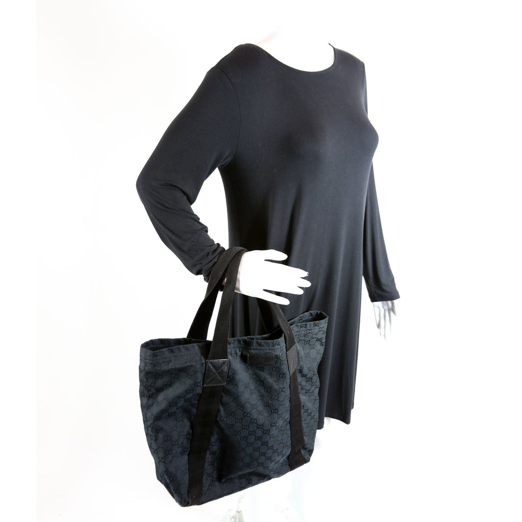 189669 GG Canvas Tote Black