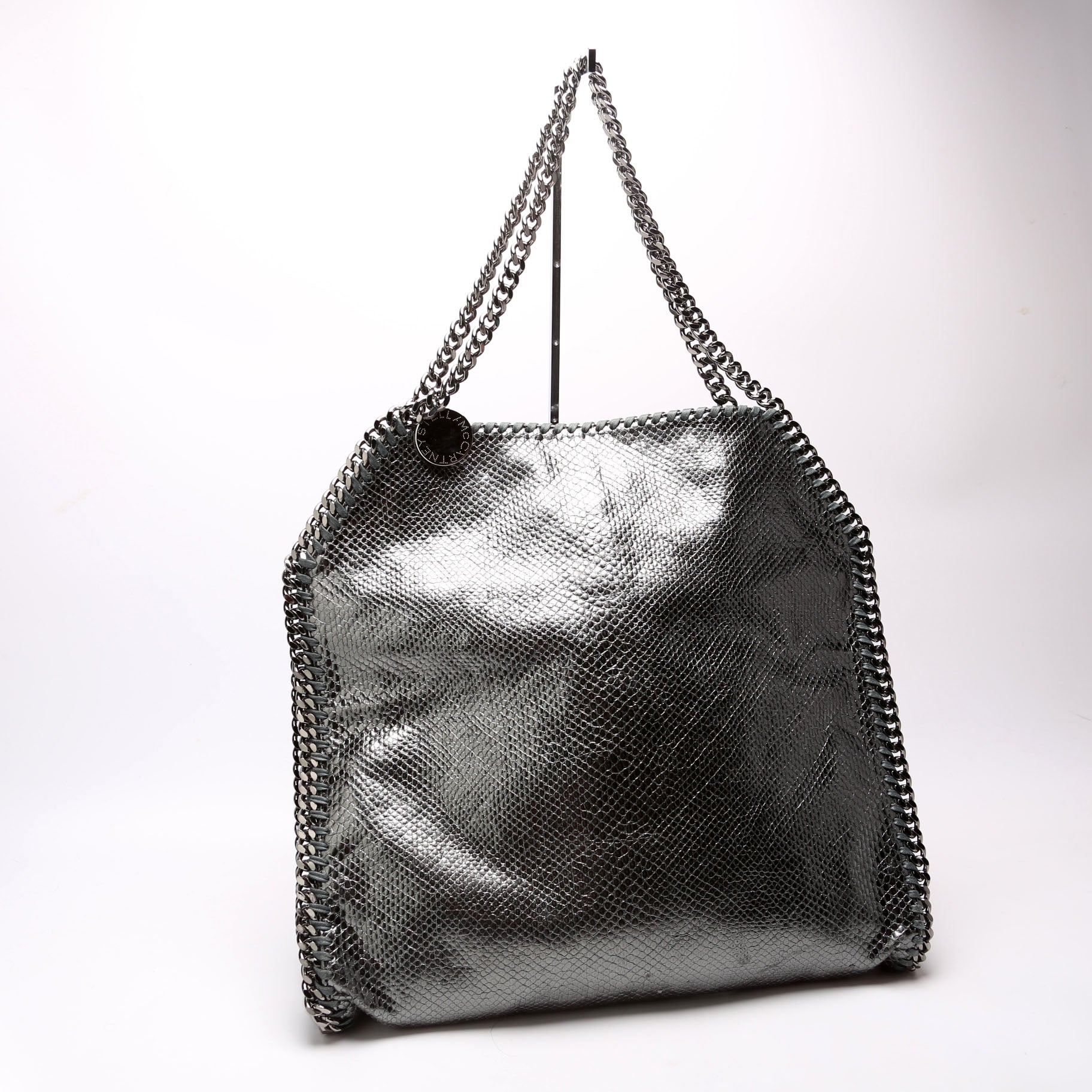 Falabella Fold Over Tote Silver