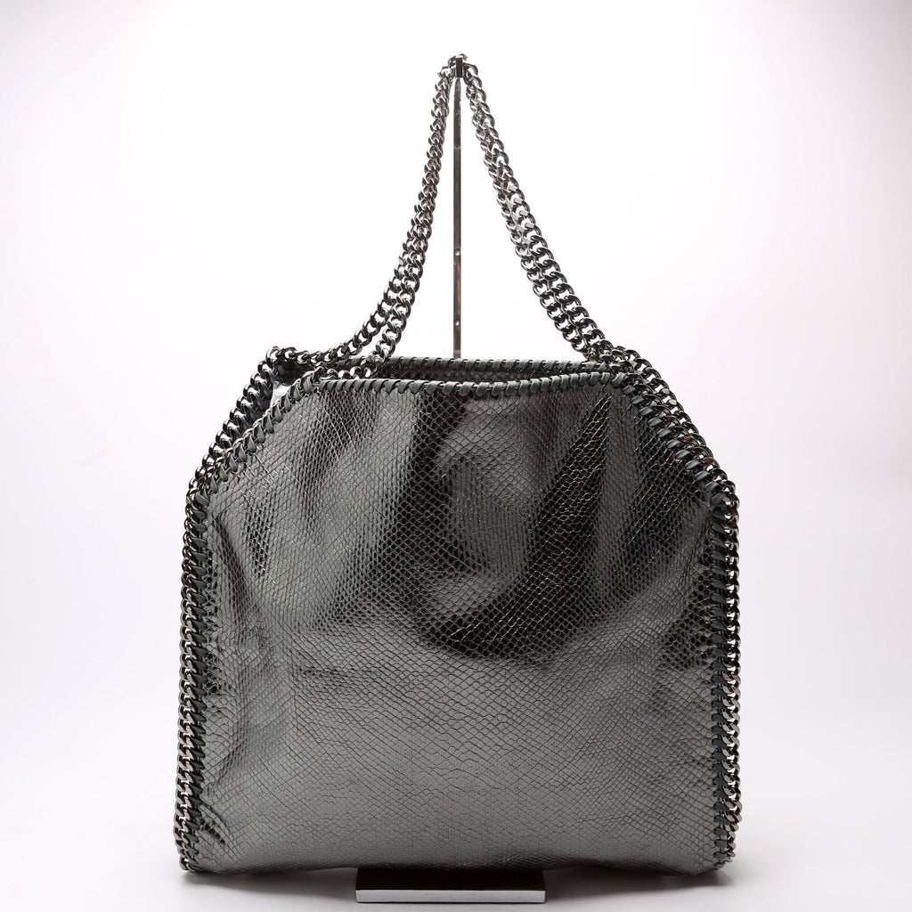Falabella Fold Over Tote Silver