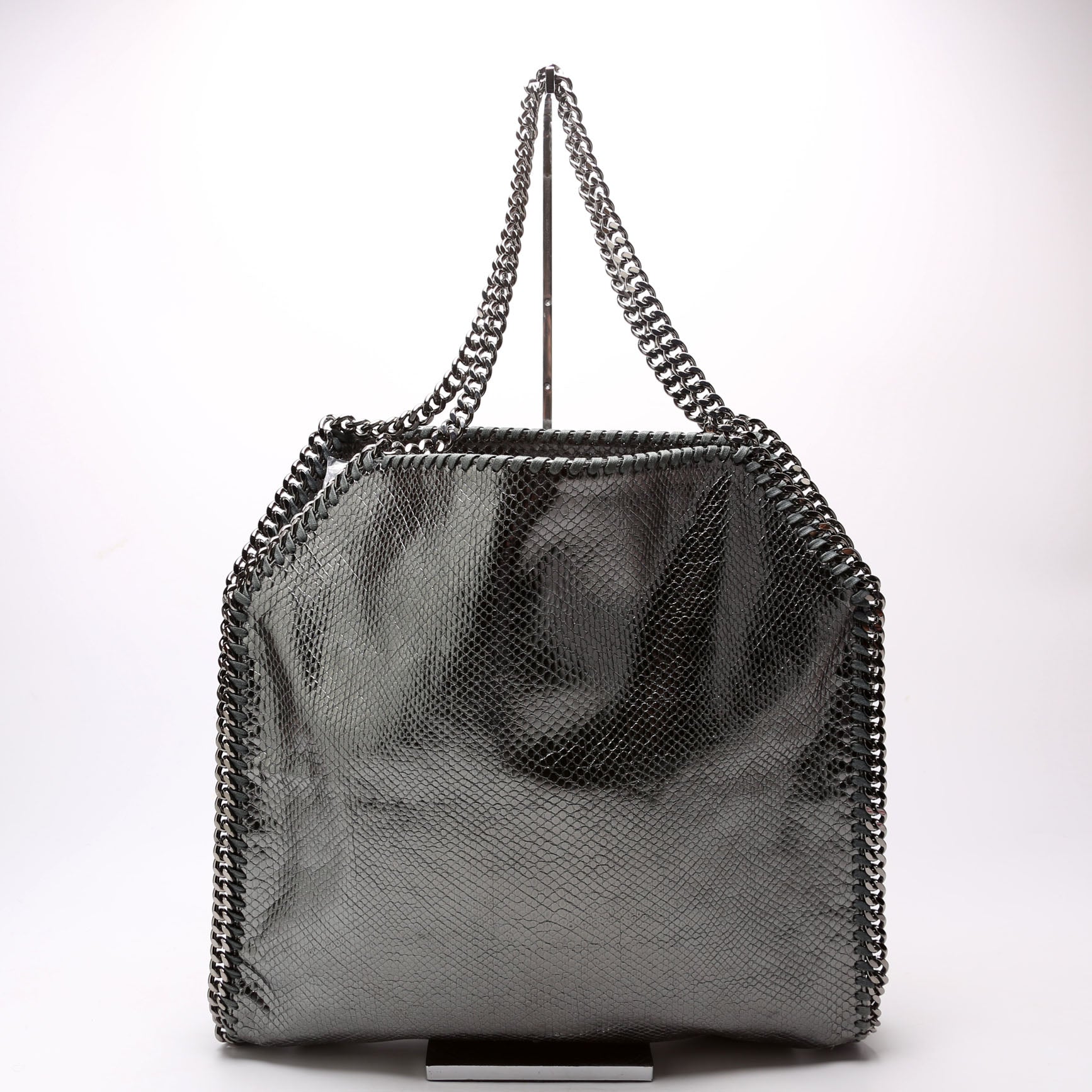 Falabella Fold Over Tote Silver