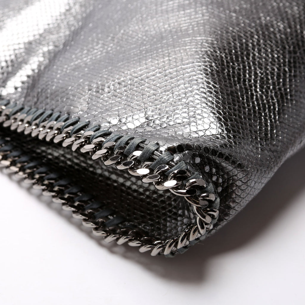 Falabella Fold Over Tote Silver