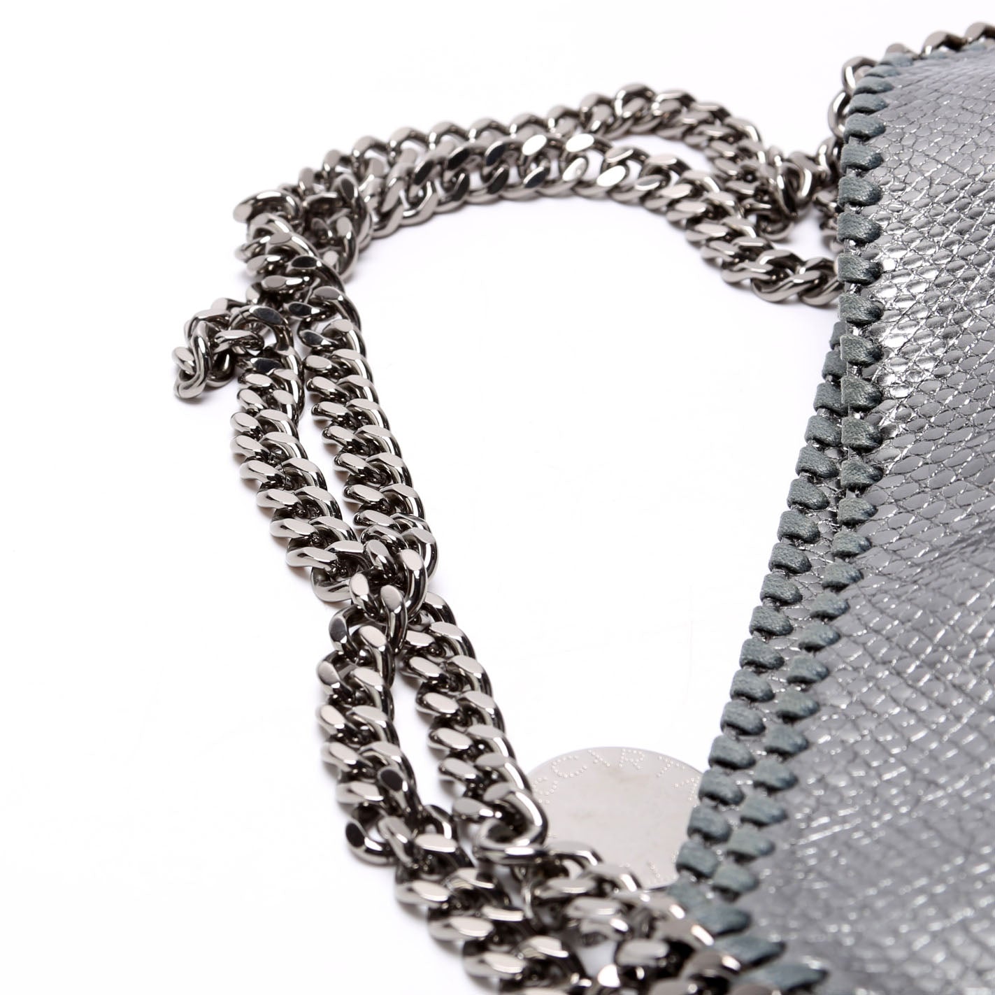 Falabella Fold Over Tote Silver