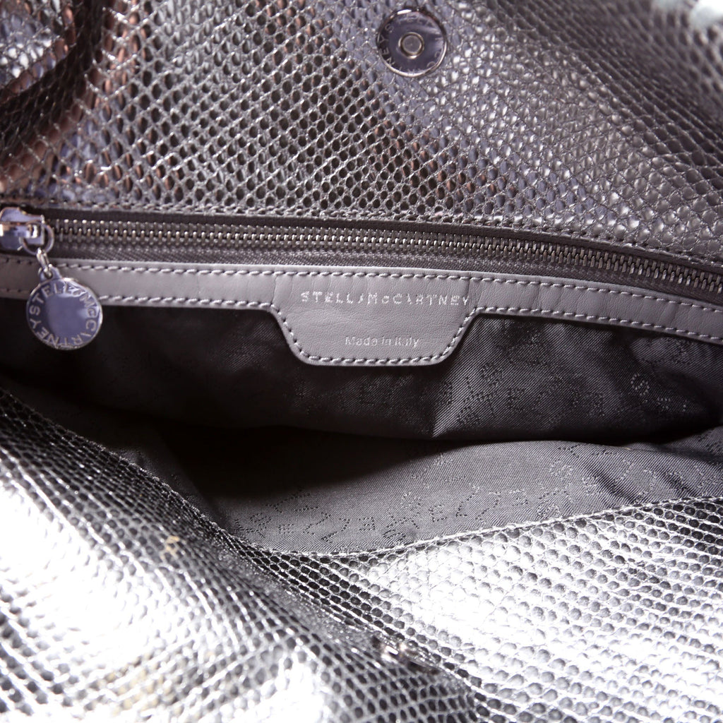 Falabella Fold Over Tote Silver