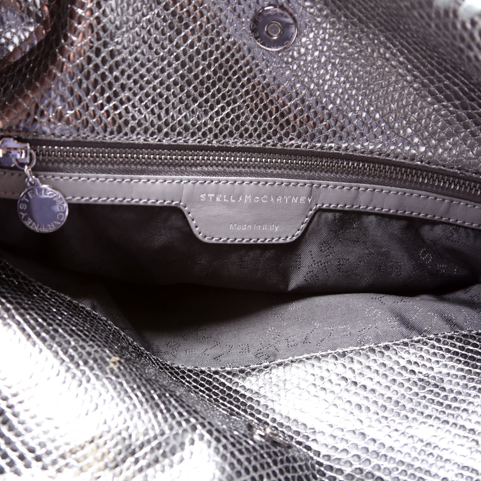 Falabella Fold Over Tote Silver