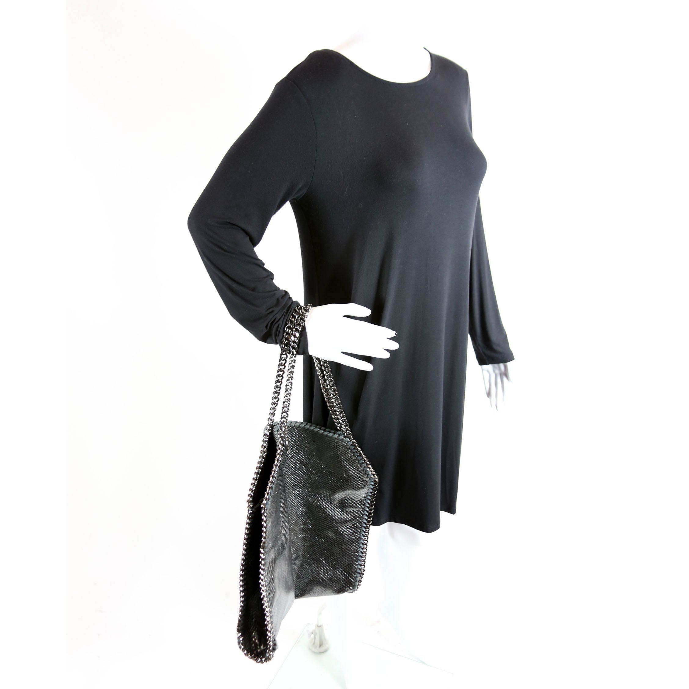Falabella Fold Over Tote Silver