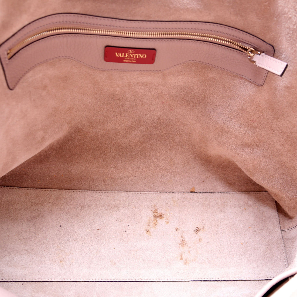 Rockstud Large Shopping Tote Beige