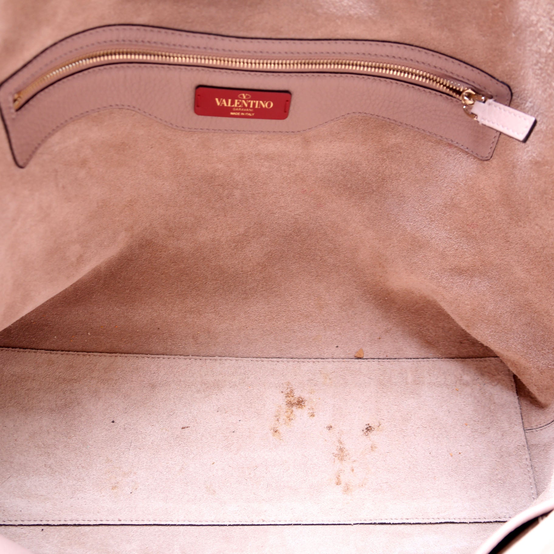 Rockstud Large Shopping Tote Beige