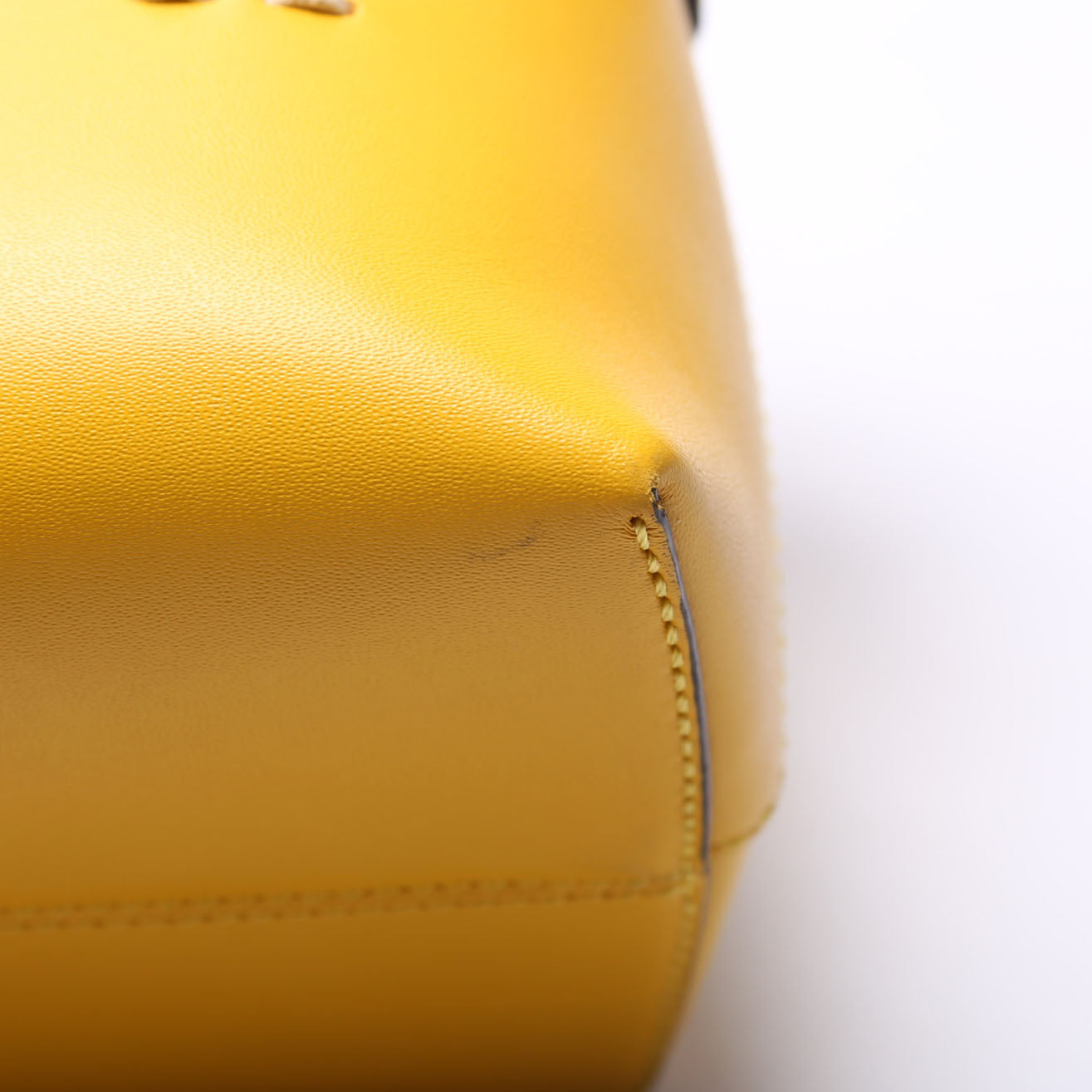 8BL146 By the Way Medium Boston Calfskin Whipstitch Yellow