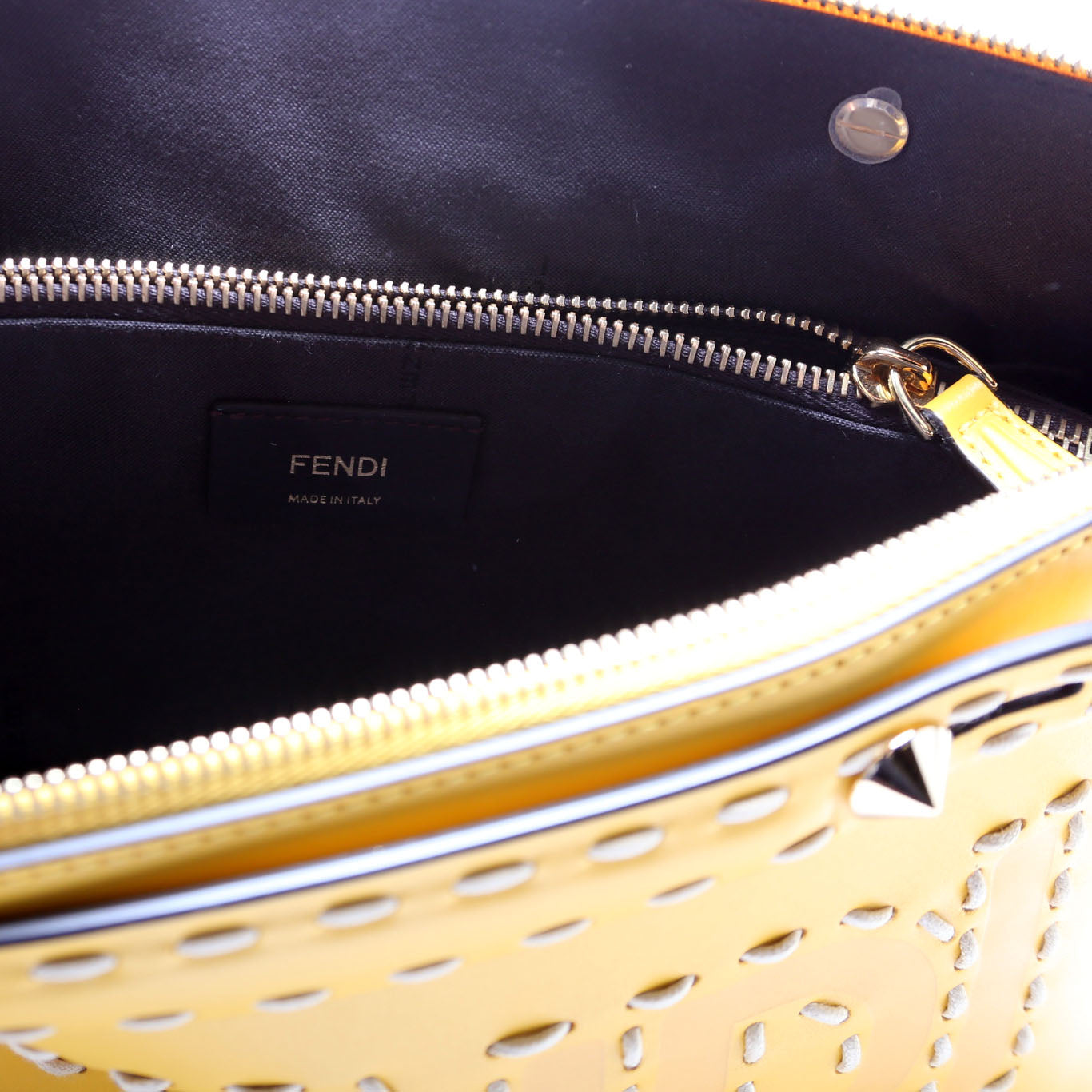 8BL146 By the Way Medium Boston Calfskin Whipstitch Yellow