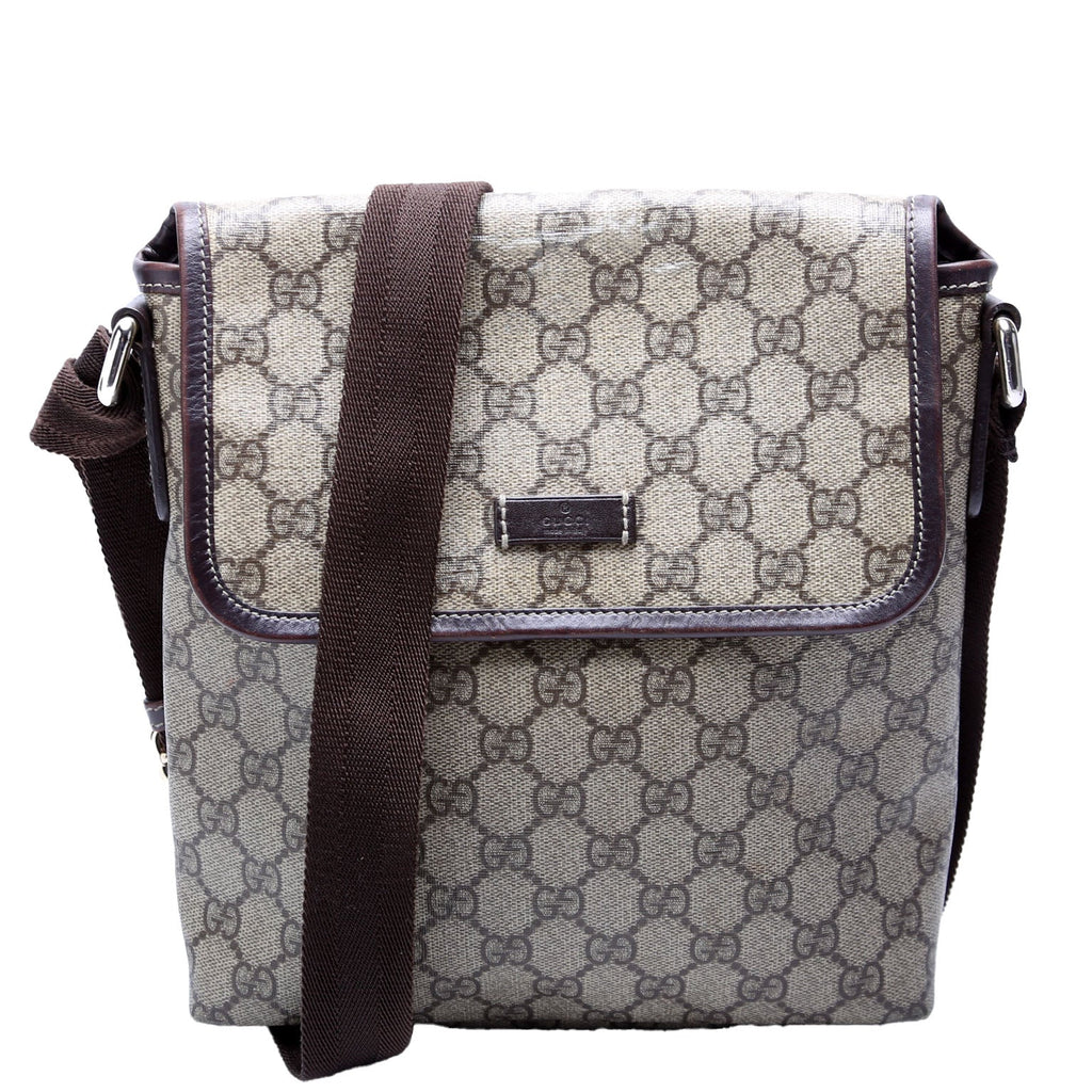 223666 GG Supreme Flap Messenger Brown