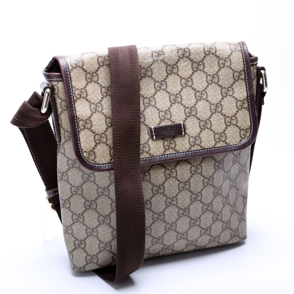 223666 GG Supreme Flap Messenger Brown
