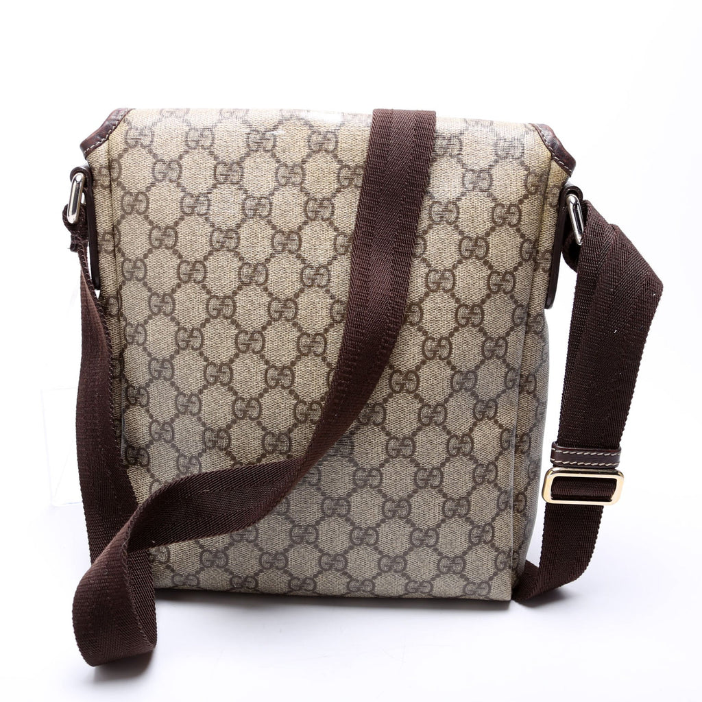 223666 GG Supreme Flap Messenger Brown