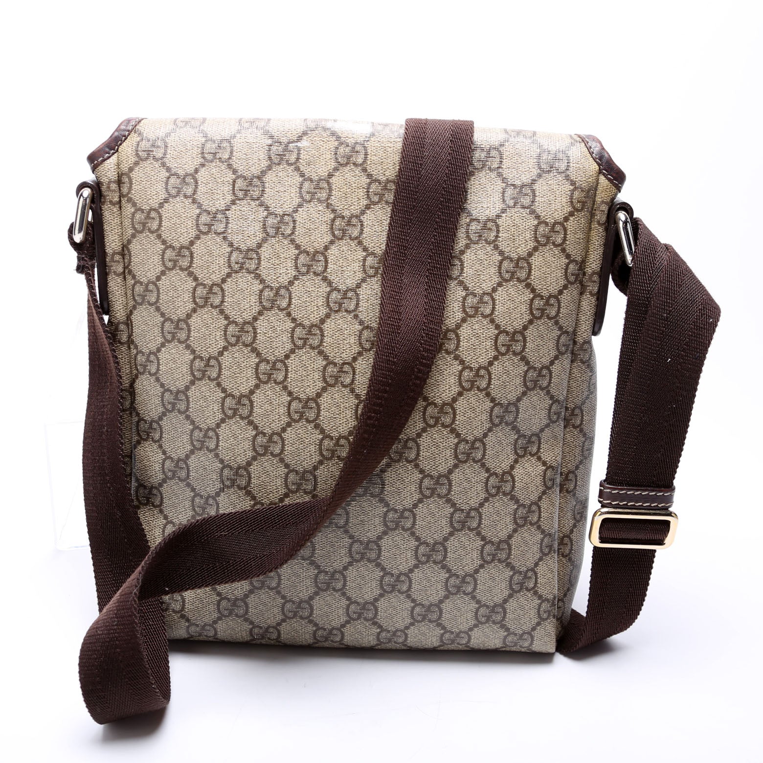 223666 GG Supreme Flap Messenger Brown