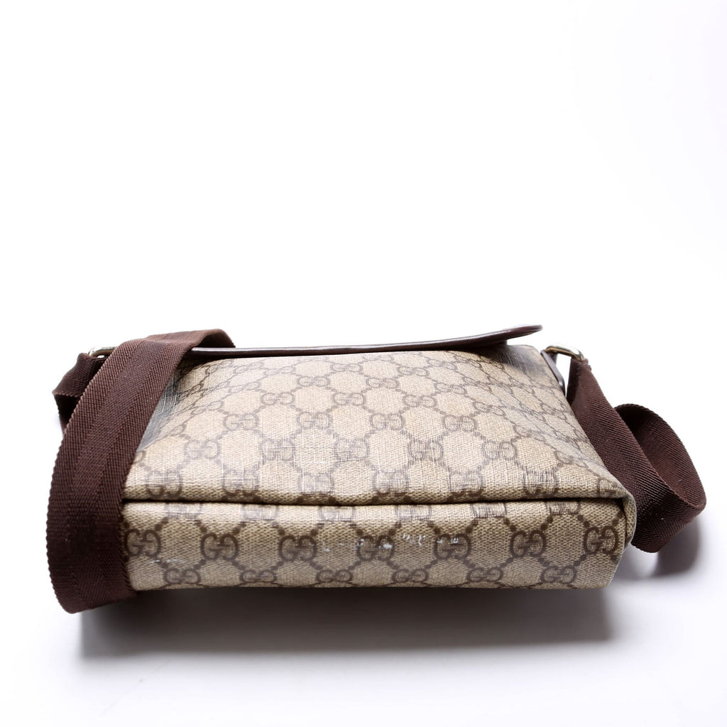 223666 GG Supreme Flap Messenger Brown